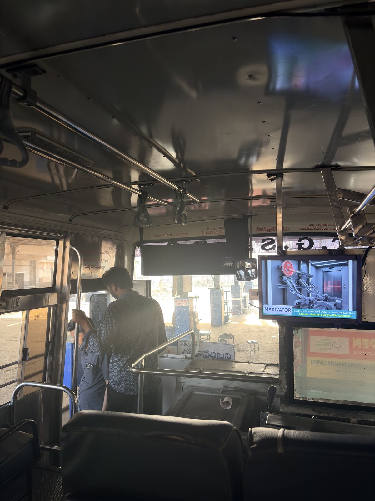 Digital display visible to all passengers